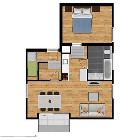Modern 1 Km From The Beach Apartmán *